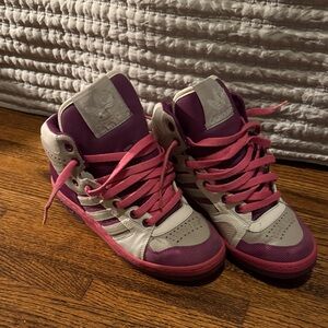 Adidas Purple and Pink Sneakers